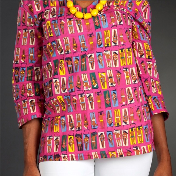 Boutique-Tracy Negoshian Kaitlyn Tunic in Pink - Picture 2 of 4